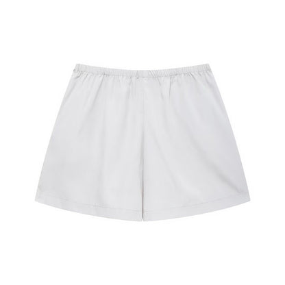 Autumn Artificial Jewelry Decoration Poplin Shirt Casual Shorts Women Suit