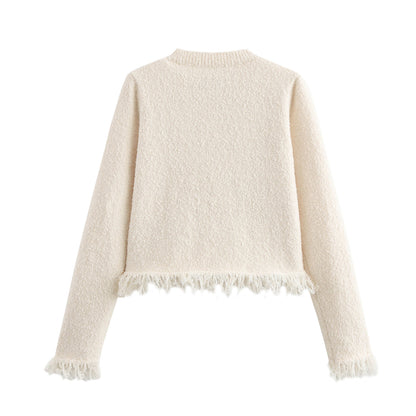 Autumn Bow Knitted Cardigan Coat