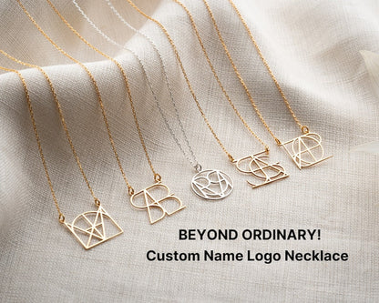 Customized Intertwined Initial Name Necklace