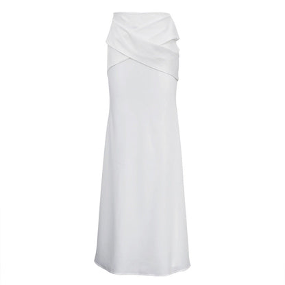 Spring Cross Design Niche Skirt Women Satin All Matching Hip Skirt